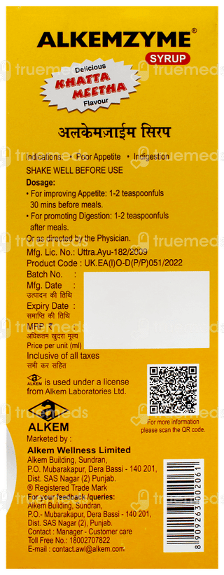 Alkemzyme Syrup 200Ml